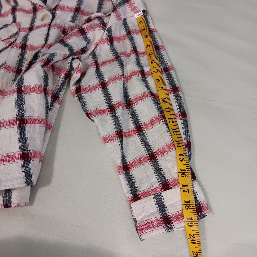 Zara Plaid Overshirt Shacket Cotton‎ Blend  Italian Fabric Pockets Boxy Size L - Picture 8 of 11